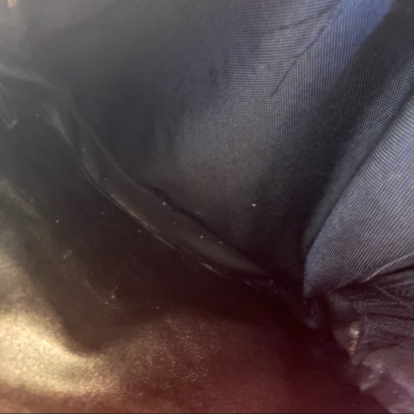 Adidas black full size backpack black nylon faux leather pockets zipper - Picture 8 of 9